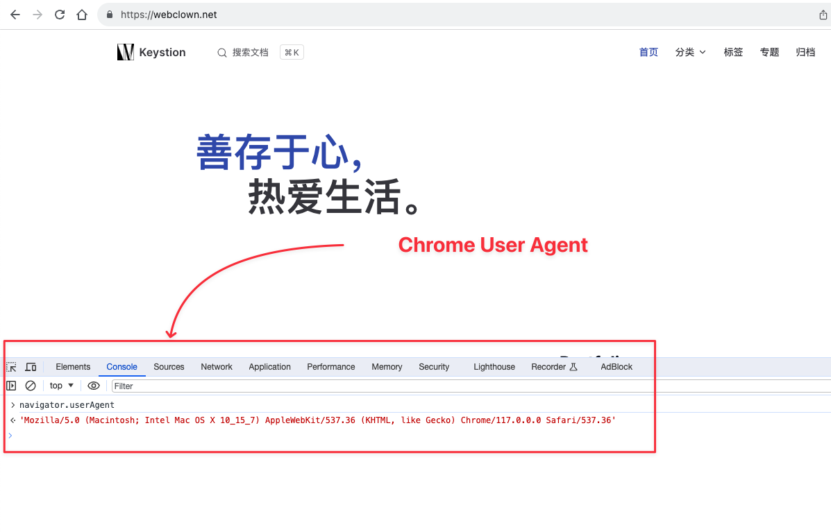 Chrome Browser User Agent